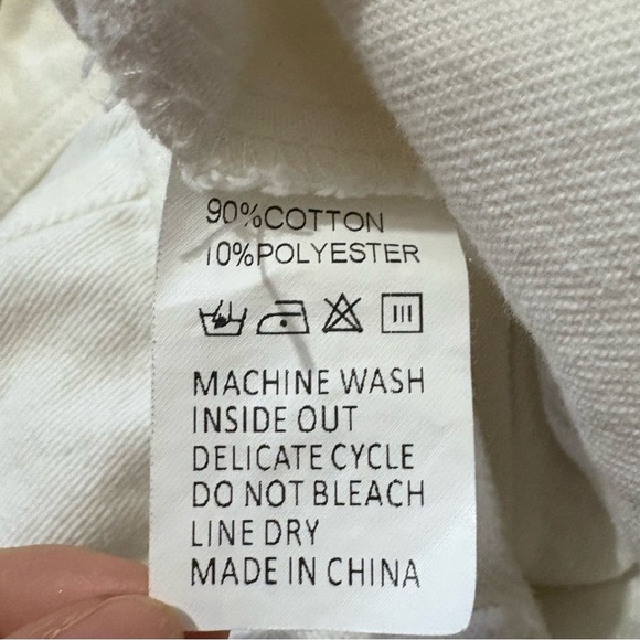 Event Blossom Bride White Denim Jacket Sz S/M Rhinestone Bridal Bachelorette - Picture 15 of 15